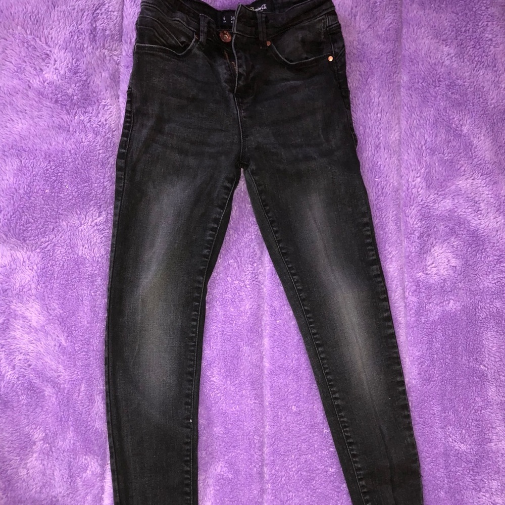 Black and gold jeans